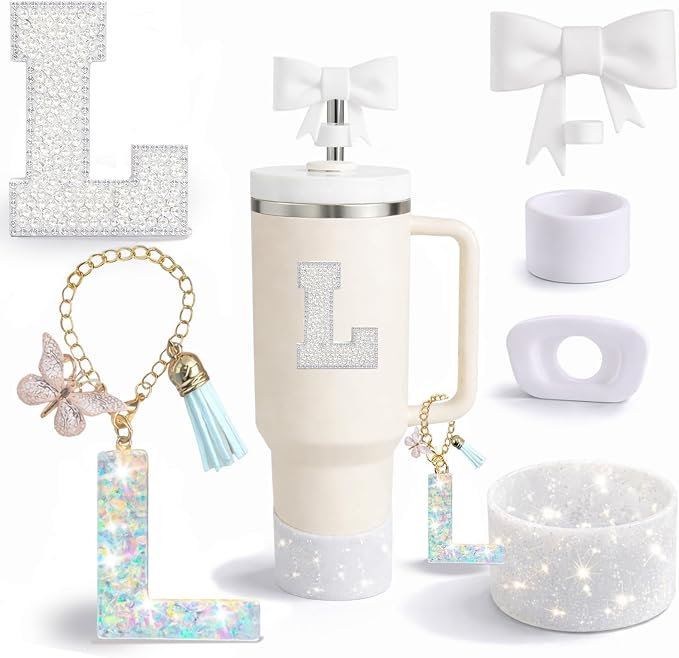 6PCS White Stanley Cup Accessories Set Fit by MOTEERLLU