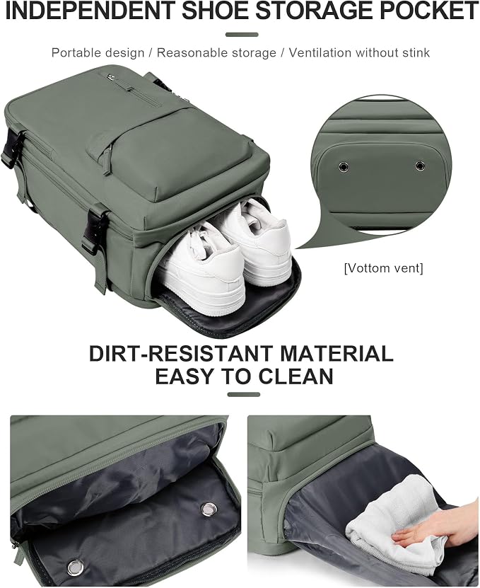 WONHOX Large Travel Backpack Carry on Flight Approved Laptop Work Business - Image 6