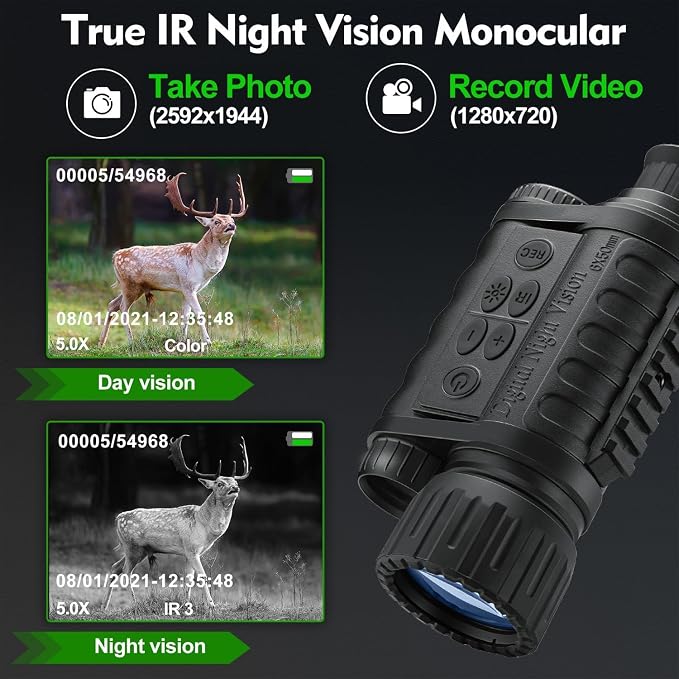 True Night Vision Monocular for Adults, IR Illuminator for Complete Darkness - Image 4