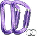 3inch Auto Locking Carabiner Clips Heavy Duty, 12KN /2697lbs Lightweight by AMZONLYLORSUM