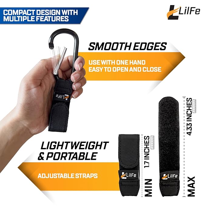2 Pcs Black Baby Stroller Hooks - Image 3