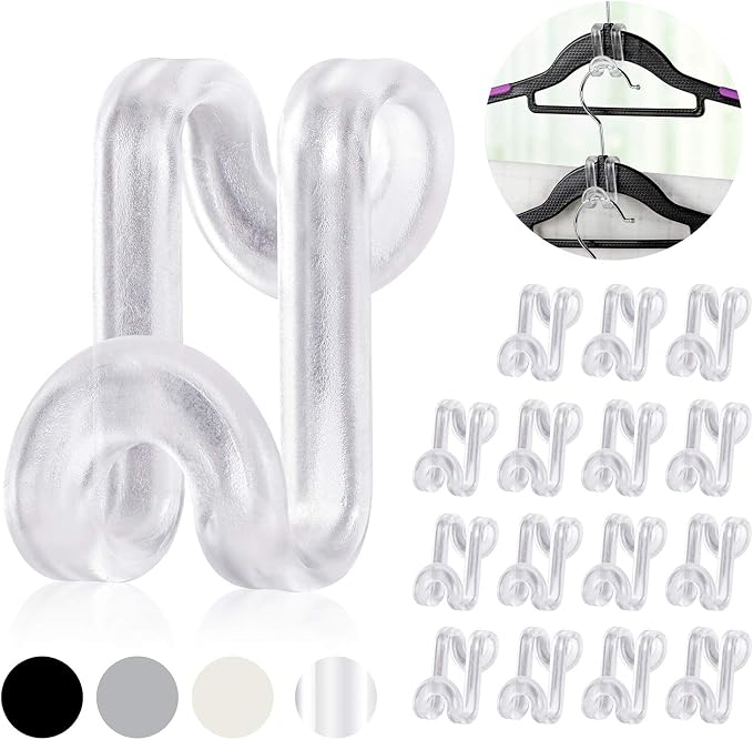 Mlici Hanger Hooks Space Saving, 60 Pack Clothes Hanger Connector Hooks by Mlici