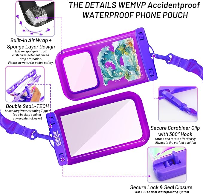 Personalized Initial Waterproof Phone Pouch Case - Image 3