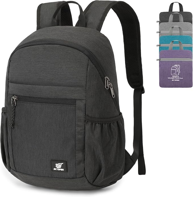SKYSPER Anti Theft Hiking Backpack, 18L RFID Packable Travel Daypack, by SKYSPER