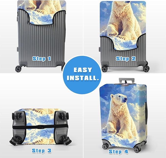 Luggage Cover Protector for 19-20 Inch Suitcases, TSA Approved Elastic Travel - Image 6