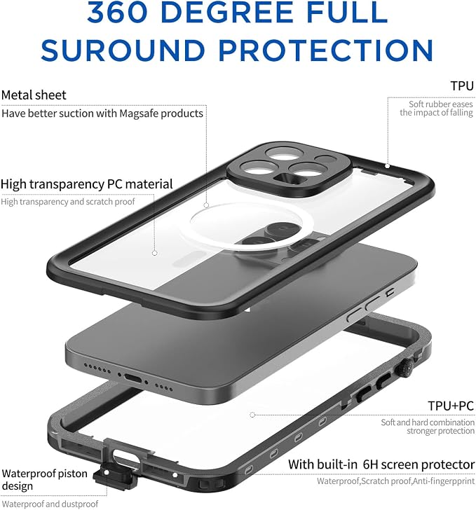 AICase for iPhone 14 Pro Case Waterproof, Compatible - Image 9