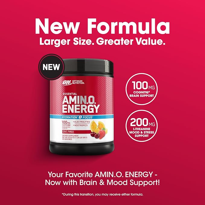 Optimum Nutrition Amino Energy Powder Plus Focus, - Image 4