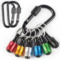 Katerk Bit holder Keychain Light-weight Extra 2 Black Carabiners Portable 6 pcs by Katerk