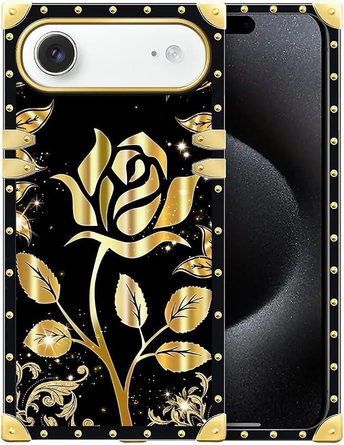for iPhone 17 Air Case Luxury Golden Decoration by Unknown