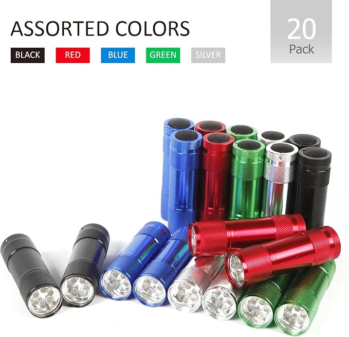 FASTPRO 20-Pack Aluminum 6-LED Flashlights Set - Image 5