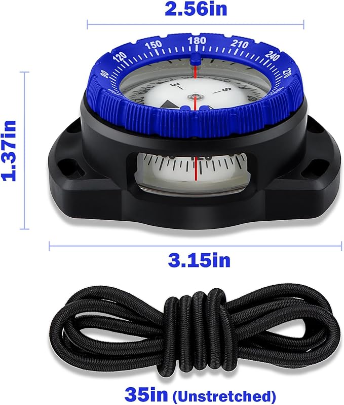 Scuba Dive Compass, Waterproof 5ATM Marine Navigation Wrist Compass - Image 5