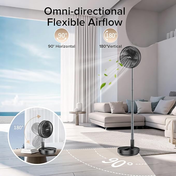 Czlife F9 Portable Fan, 10000mAh Rechargeable Battery Powered - Image 4