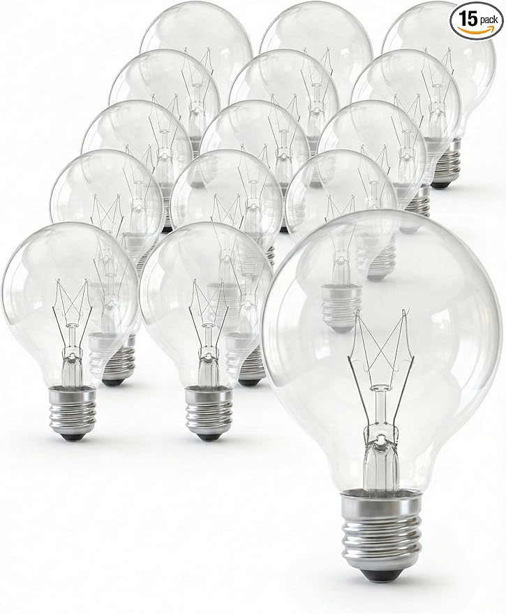 G40 Replacement Bulbs, 15 Pack Incandescent Light Bulbs by Konictom