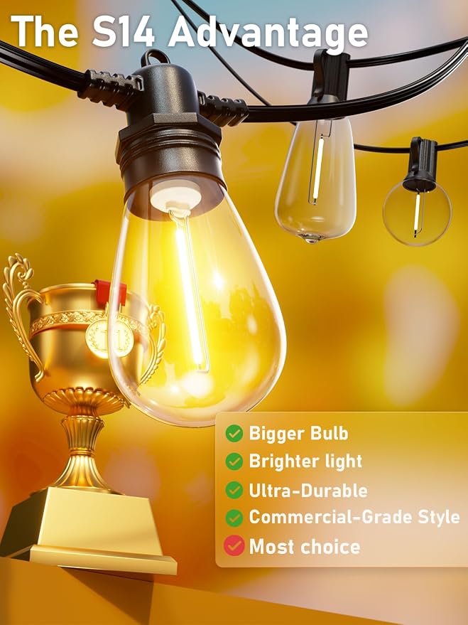 50FT LED Outdoor String Lights - Image 4