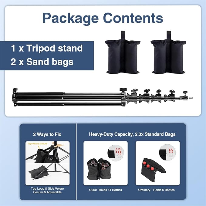 Kate 2 Pack Heavy Duty Light Stand Tripod - Image 5