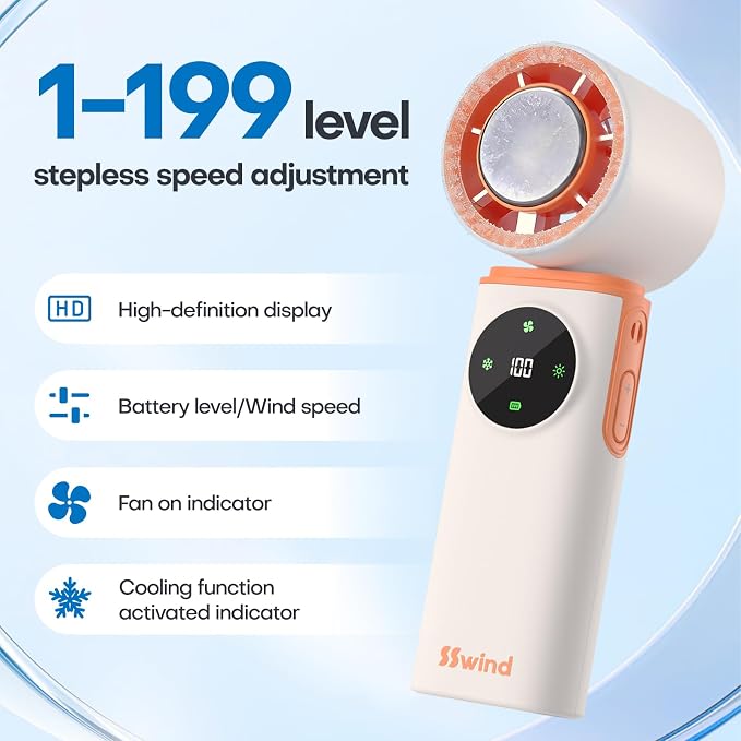 6000mAh Portable Handheld Fan - Image 9