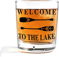 Nogrit Lake House Decor Whiskey Glasses 10 Oz, Welcome To The Lake, Beach Wine by Nogrit