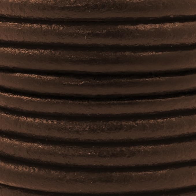 Mandala Crafts Round Genuine Dark Brown Leather Cord - Image 3