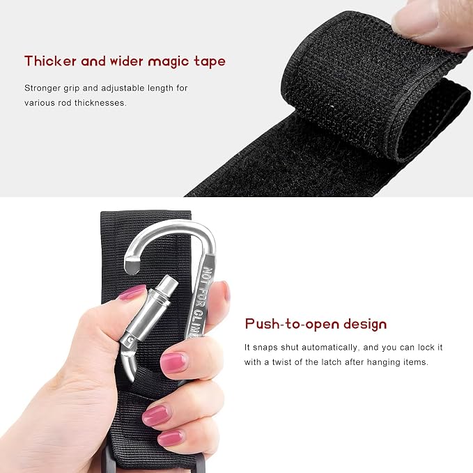 2 PCS UTV Hook for Hanging Headsets, Aluminum Alloy Stroller Carabiner Clips - Image 3
