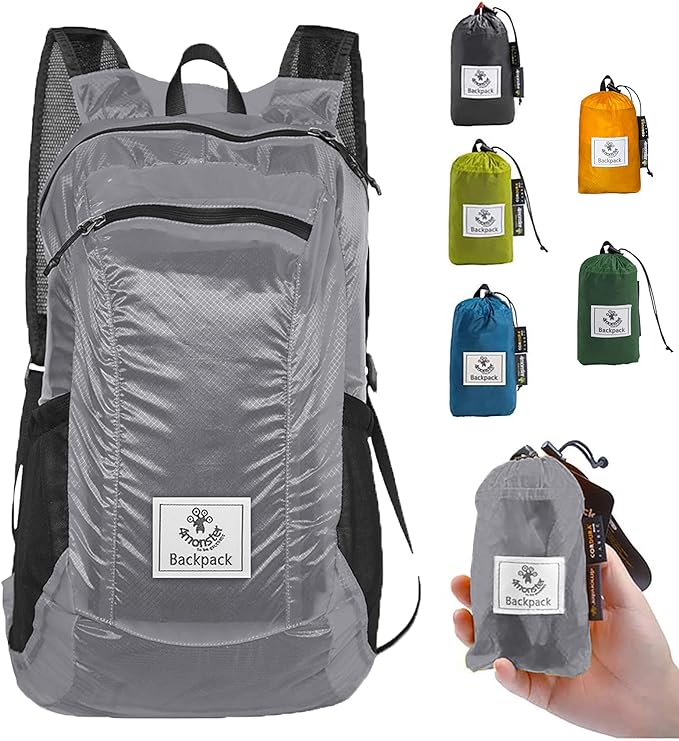 4Monster Hiking Daypack, Water Resistant Lightweight Packable Backpack by 4Monster