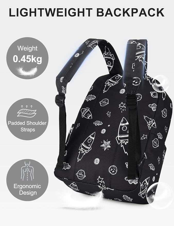 VASCHY Backpack for School, Lightweight Water Resistant Bookbag Casual Daypack - Image 5