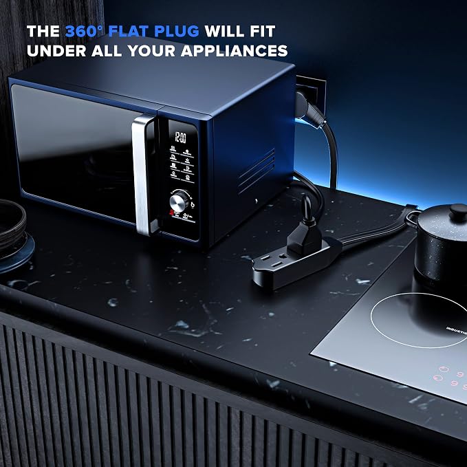 Maximm Cable 20 Ft 360° Rotating Flat Plug Extension Cord, 16/3 AWG Multi 3 - Image 8