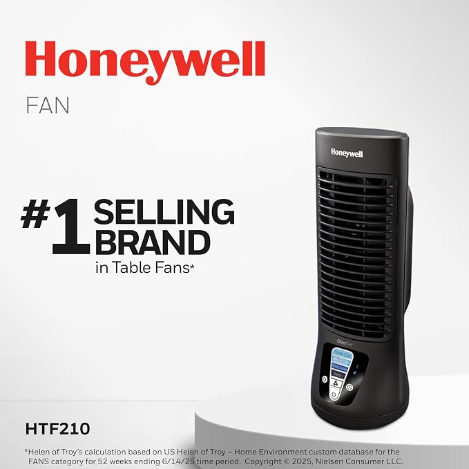 Honeywell QuietSet Personal Table Fan, Oscillating Personal Desk Fan - Image 2