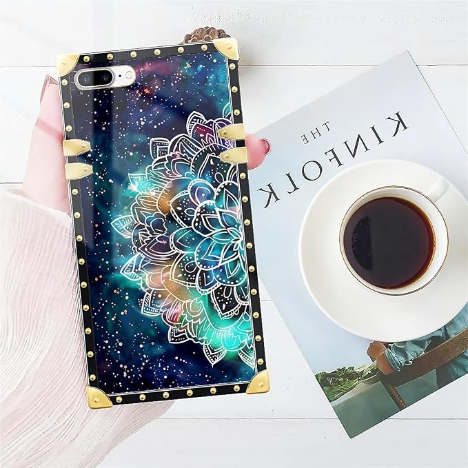 Compatible with iPhone 8 Plus 7 Plus Case, Starry Sky Colourful Mandala Luxury - Image 7