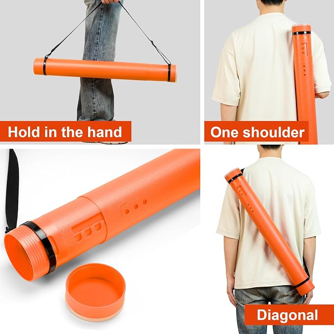 DEWEL Poster Tube, Waterproof Poster Holder Plastic Expandable - Image 6