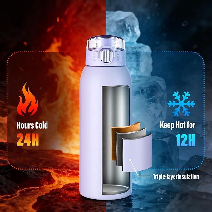 Insulated Water Bottle 24 oz - Image 3