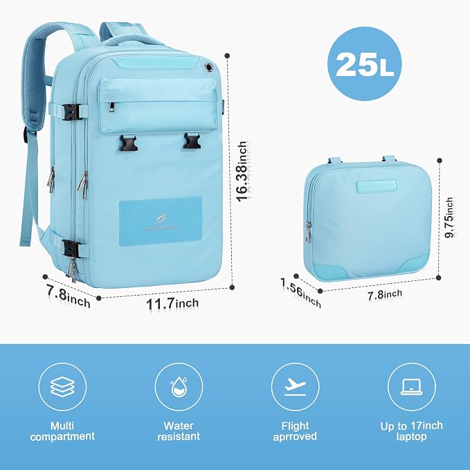 Maelstrom Travel Backpack for Women Men, 25L Laptop Backpack Fits 15.6-Inch - Image 3