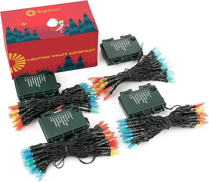 Brightown Christmas Lights 4 Pack 50 LEDs Battery Powered String Lights - Image 7