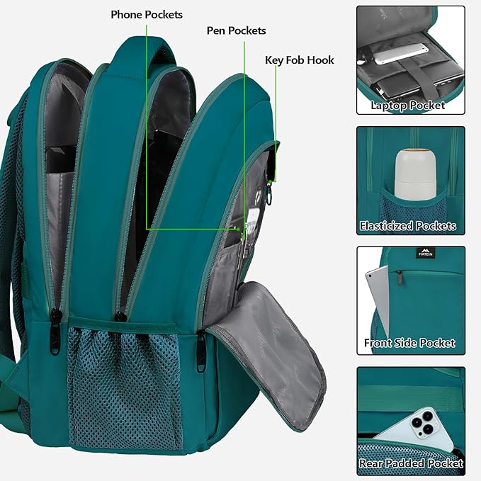 MATEIN Slim Laptop Backpack, Anti Theft 15.6 inch Computer Travel Backpack - Image 4