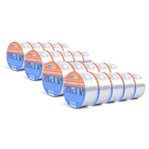 ADHES Butyl Tape Waterproof Tape Aluminum Foil Tape Sealan Tape, 2in x 16ft by ADHESTAPEPERSUITOFPERFECTION