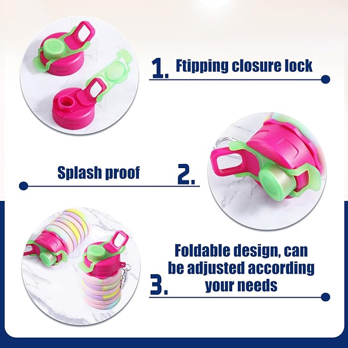 5 Pcs Collapsible Water Bottles, 16 oz Portable Foldable Water Bottle - Image 3