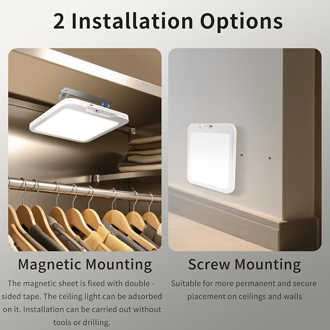 USB C Rechargeable Motion Sensor Ceiling Light 550LM - Image 6