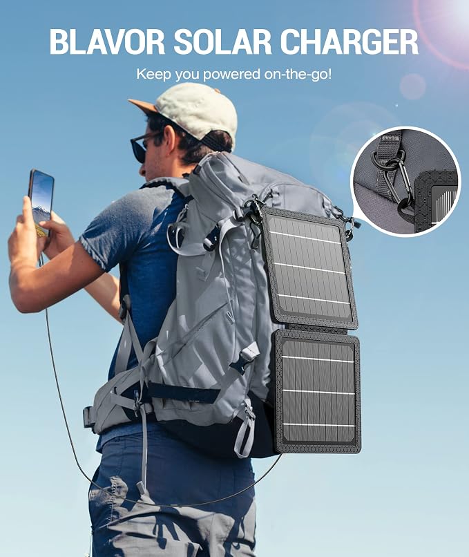 BLAVOR 10W Portable Solar Charger, Small Foldable Solar Panel - Image 7