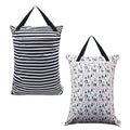 ALVABABY 2 Pack Large Wet Dry Bag Waterproof Hanging Cloth Diaper by ALVABABY