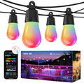 Lepro ZB1 AI Smart Outdoor String Lights APP Control, 100 ft RGB+IC+Warm White by Lepro
