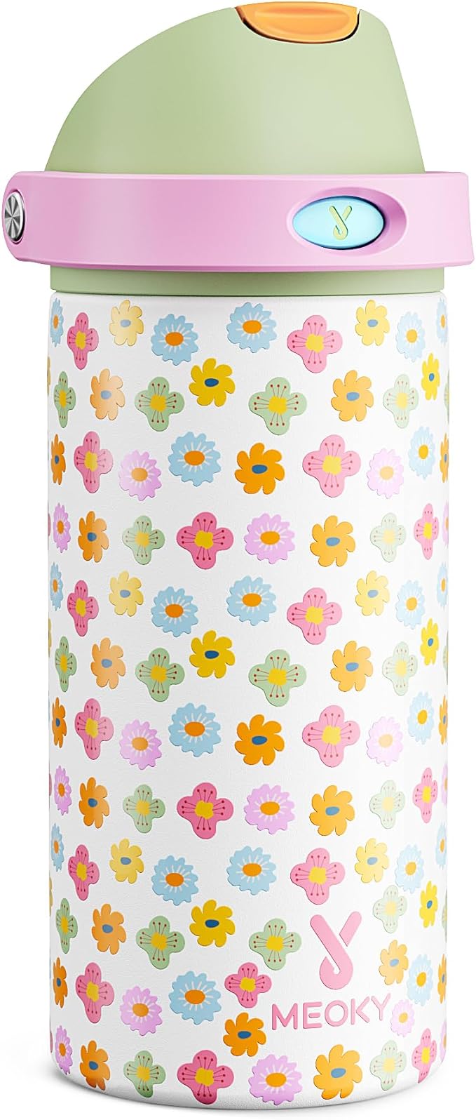 18 oz Kids Water Bottle for School: Meoky 18 oz Stainless Steel Insulated Water by MEOKY