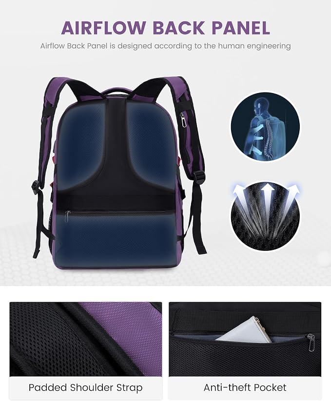 LOVEVOOK Travel Laptop Backpack Waterproof Anti Theft Backpack - Image 4