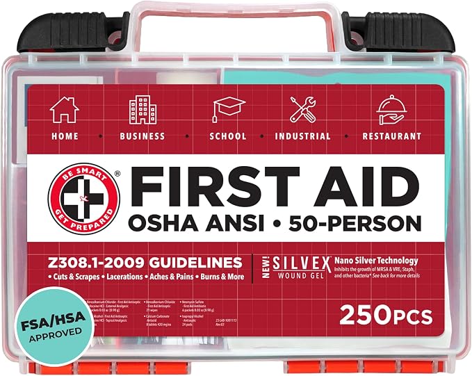 Be Smart Get Prepared OSHA/ANSI First Aid Kit by BeSmartGetPrepared