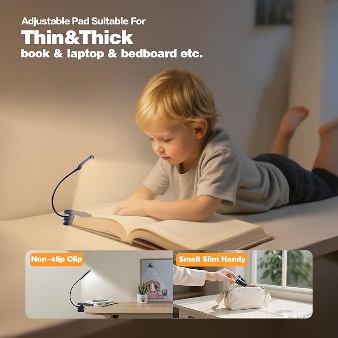 VAVOFO Rechargeable Book Light for Reading in Bed Kids, 7 LED Reading Light - Image 5