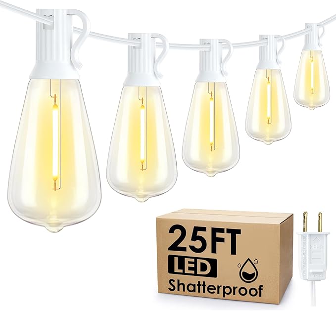 Larkvue 25FT Outdoor String Lights, Patio Lights by Larkvue