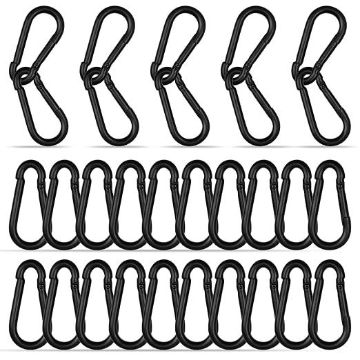 30PCS M6 Heavy Duty Carabiner Clip, 2.36Inch Snap Hook Quick Link Small by XHAMXE