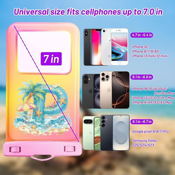 Personalized Initial Waterproof Phone Pouch Case - Image 2