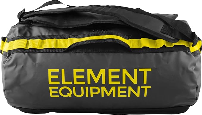 Element Equipment Trailhead Duffel Bag Shoulder Straps Waterproof Black/Yellow - Image 2