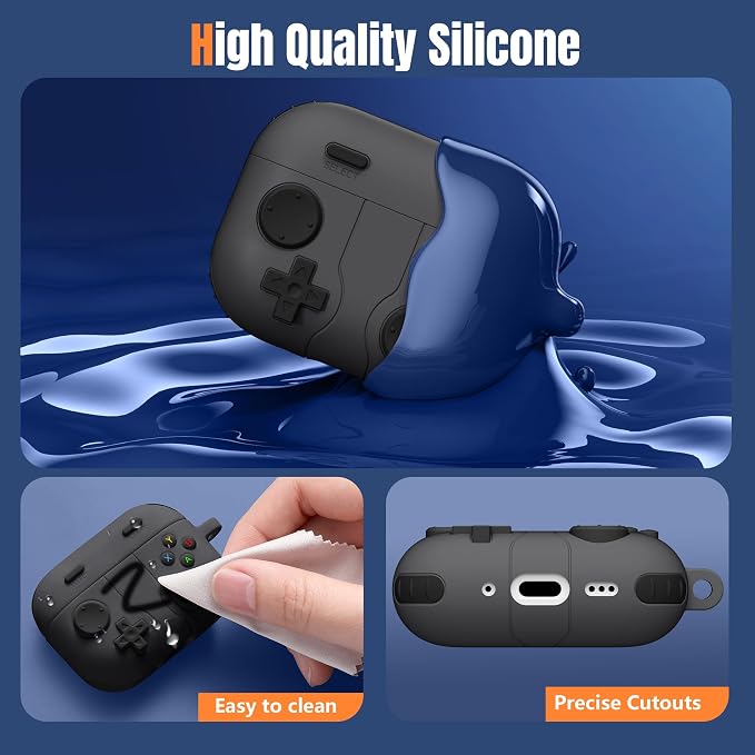 Getino Game Case for AirPods Pro 3 Case 2025, Shockproof Silicone Cover for - Image 4
