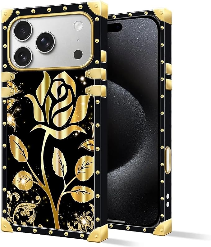 for iPhone 17 Pro Max Case Luxury Golden Decoration - Image 2