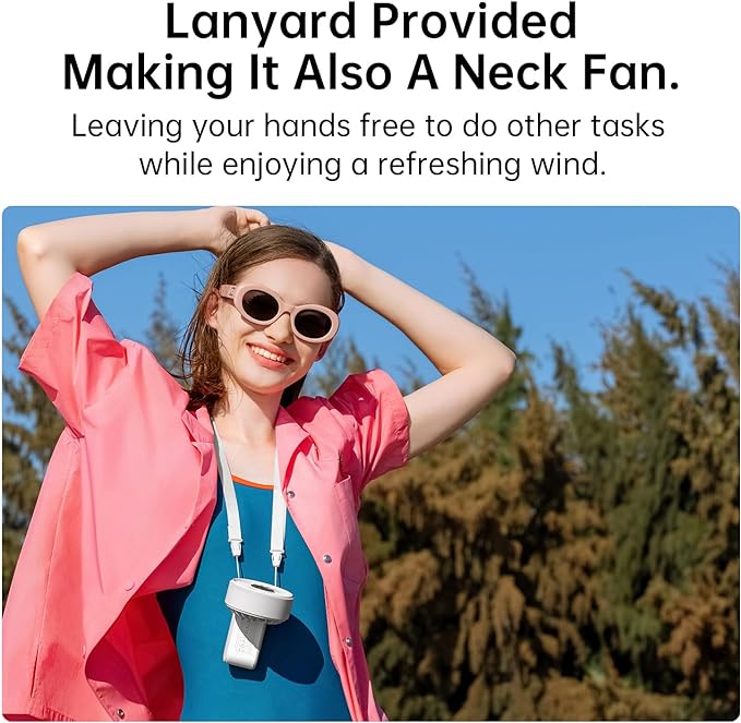 JISULIFE Handheld Fan Life7 – Ultimate Flexibility: Wide & Strong Airflow - Image 5
